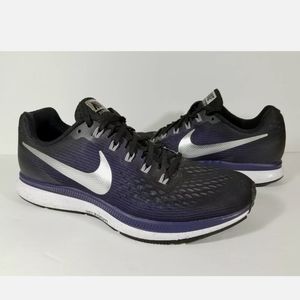 black and purple nike trainers